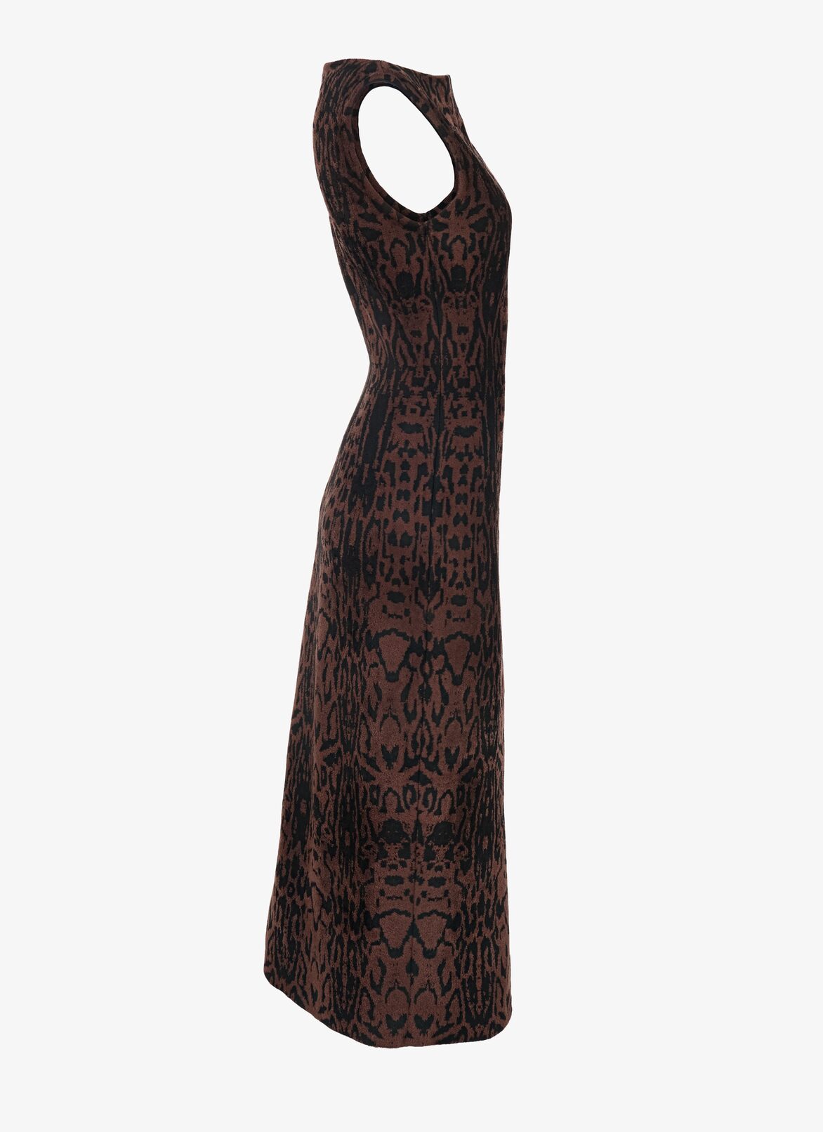 SLEEVELESS DRESS PANTERA BLACK/BRUN ALAÏA BLACK/BROWN  SLEEVELESS DRESS PANTERA BLACK/BRUN